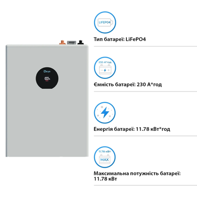 Акумуляторна батарея Deye SE-F12 С (LiFePO4 51,2V 230Ah 11.8 kWh) 1540336 фото