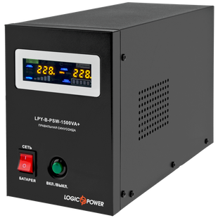 ДБЖ LogicPower LPY-B-PSW-1500VA+ з правильною синусоїдою 24V 10A/15A 1500VA+ 1.05 кВт (202260)