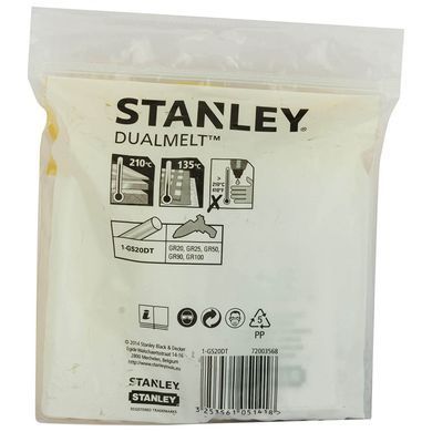 Термоклей DualTemp диаметром 11.3 мм, двухтемпературный для клеевого пистолета STANLEY 1-GS20DT 1516249 фото