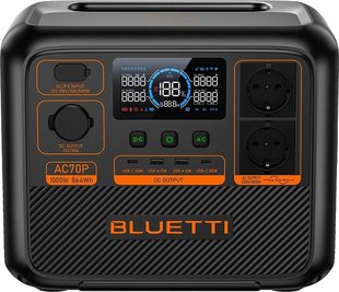 Зарядна станція BLUETTI AC70P (864 Вт·г) 1000 Вт (1508780)