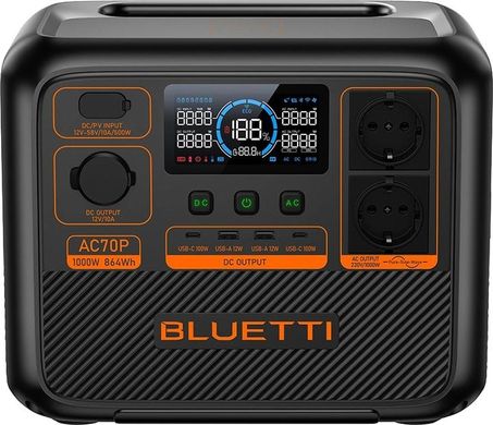 Зарядная станция BLUETTI AC70P (864 Вт·ч) 1000 Вт (1508780)