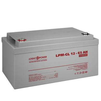 Акумуляторна батарея LogicPower LPM-GL Гелевий 12V (65 А·г) (202286)
