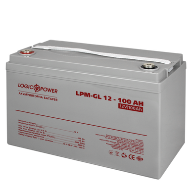 Акумуляторна батарея LogicPower LPM-GL Гелевий 12V (100 А·г) (202287)