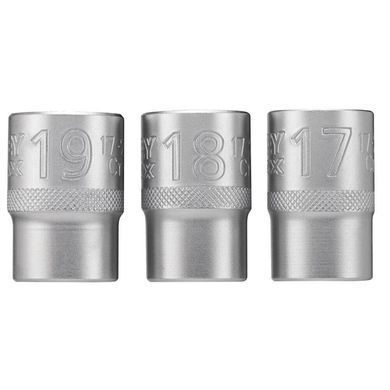 Набір торцевих головок 1/2 Maxi Drive, із шестигранним профілем, 3 шт: 17, 18, 19 мм. STANLEY FMMT17094-0 1514385 фото
