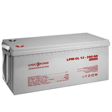 Акумуляторна батарея LogicPower LPM-GL Гелевий 12V (200 А·г) (202290)