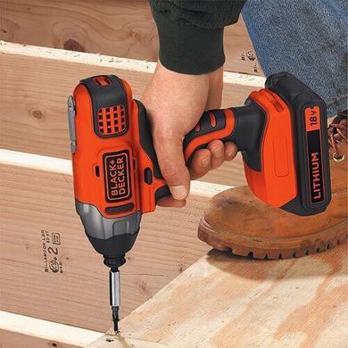 Шурупокрут ударний акумуляторний безщітковий BLACK+DECKER BDCIM18N 1514848 фото