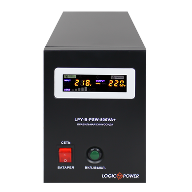 ДБЖ LogicPower LPY-B-PSW-800VA+ з правильною синусоїдою 12V 5A/15A 800VA+ 560 Вт (202253)